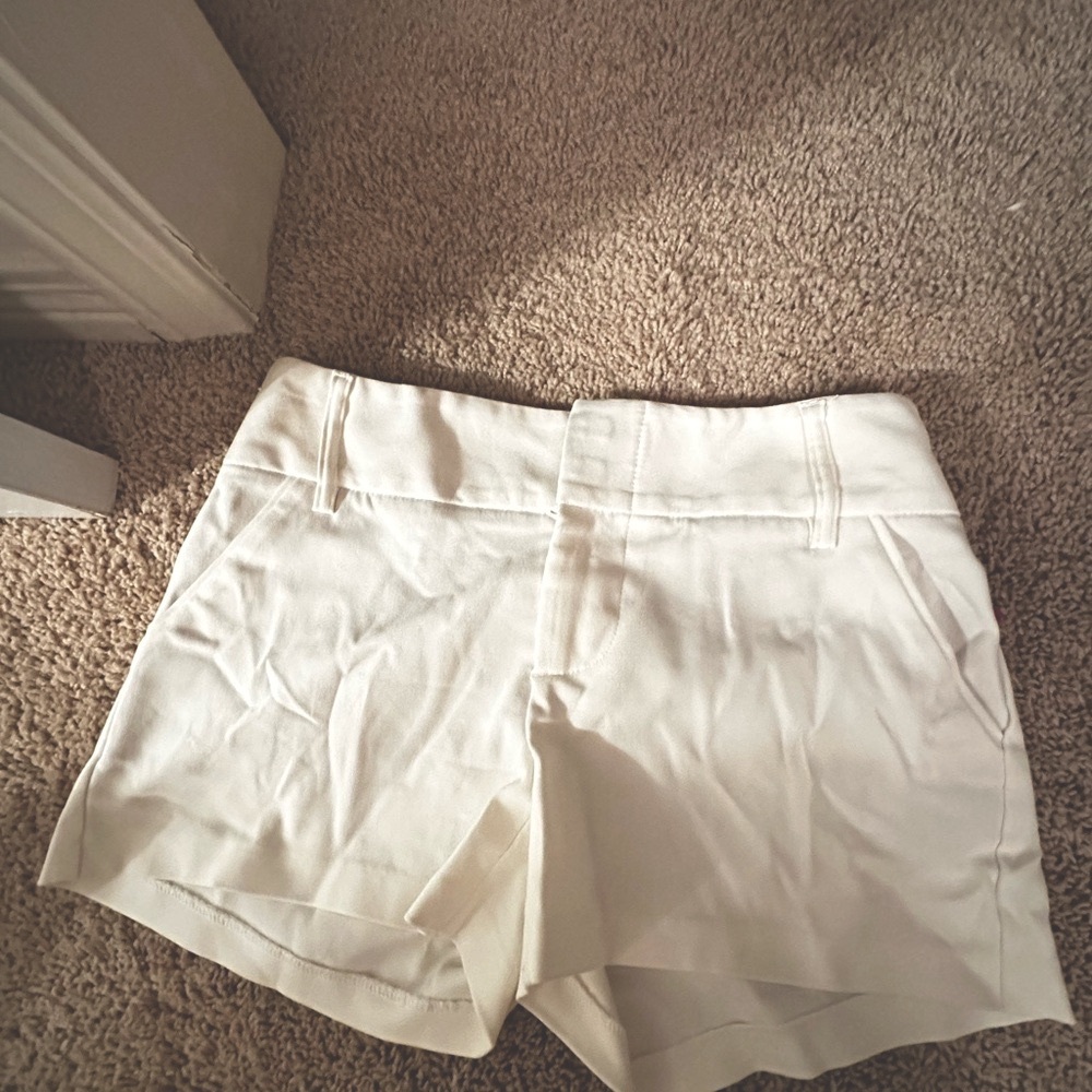 Alice + Olivia High Waist Cream Shorts
